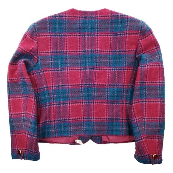 Pendleton Vintage Made USA Blazer Jacket Plaid Virgin Wool Women 16 Dry Cleaned - Picture 3 of 15